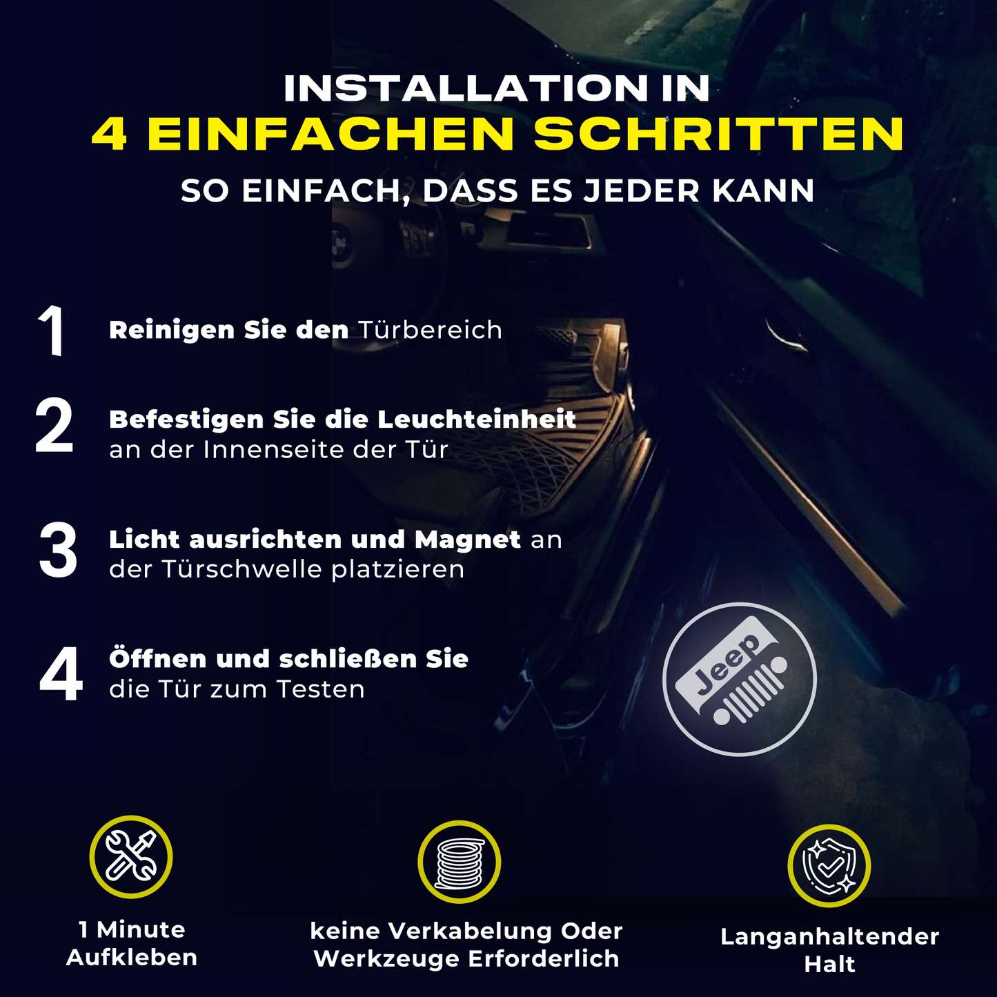 Puddle Lights - Kabelloser Autotürprojektor