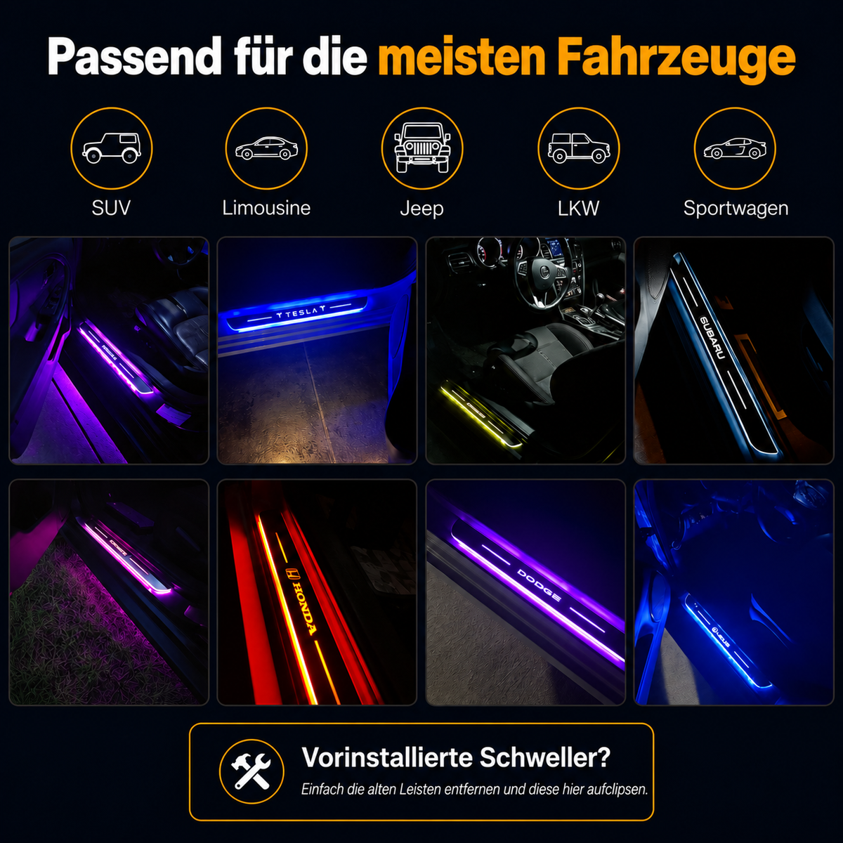 BloomCar™ LED-Einstiegsleiste Pro (Benutzerdefiniert)