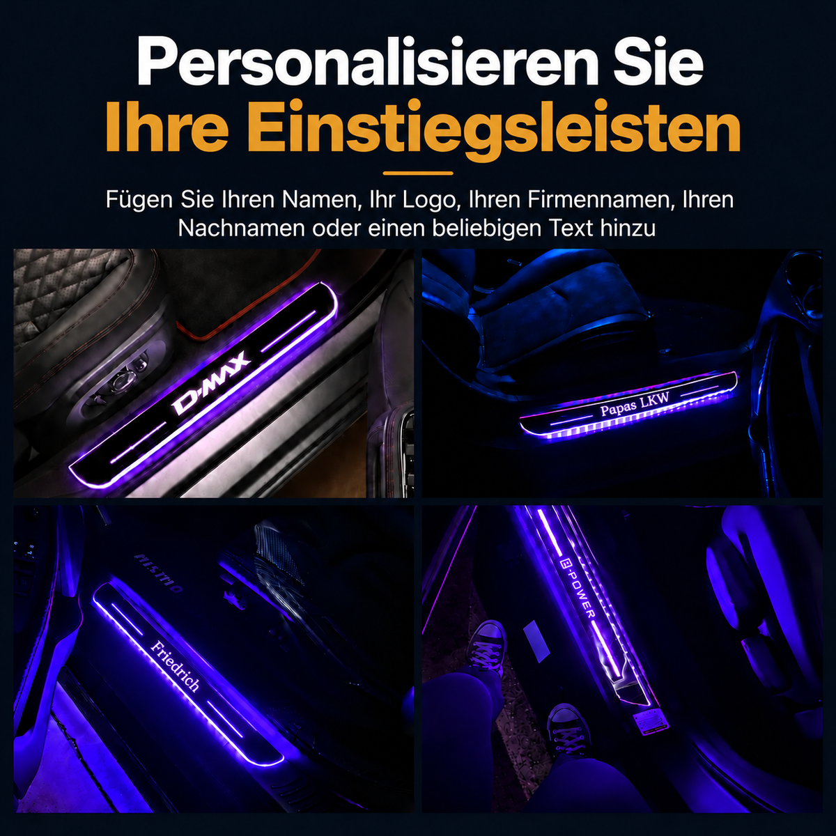 BloomCar™ LED-Einstiegsleiste Pro (Benutzerdefiniert)