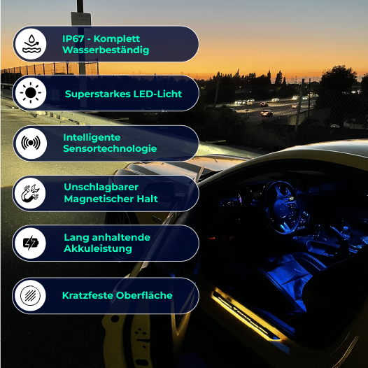 GOINUS 4 Stück Acryl Auto Türschweller Einstiegsleisten mit 7 Farben  LED-Licht für KIA Rio, USB wiederaufladbar, drahtlose magnetische  Installation, Atmosphärenlicht : : Auto & Motorrad